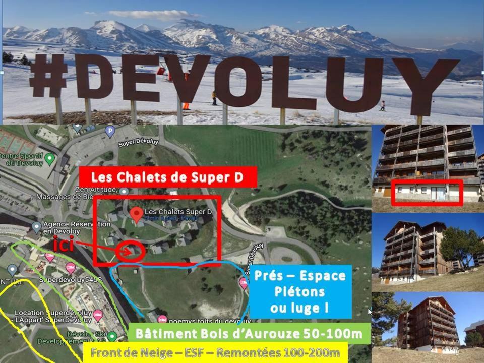 Appartement 8-10 Personnes Superdevoluy Hautes Alpes Rez De Chaussee Vue Panoramique 3 Chambres Ле-Деволюї Екстер'єр фото