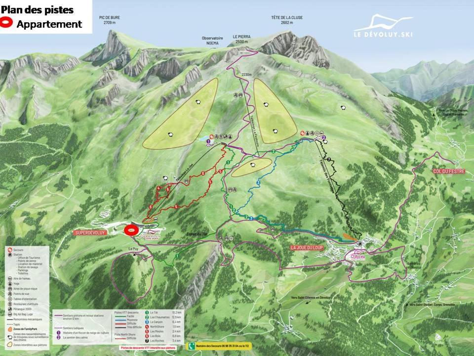 Appartement 8-10 Personnes Superdevoluy Hautes Alpes Rez De Chaussee Vue Panoramique 3 Chambres Ле-Деволюї Екстер'єр фото